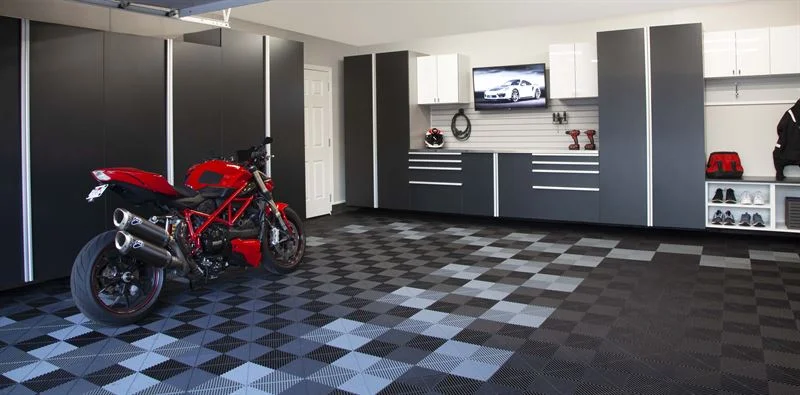 Basalt Cabinets Angle with Motorcycle