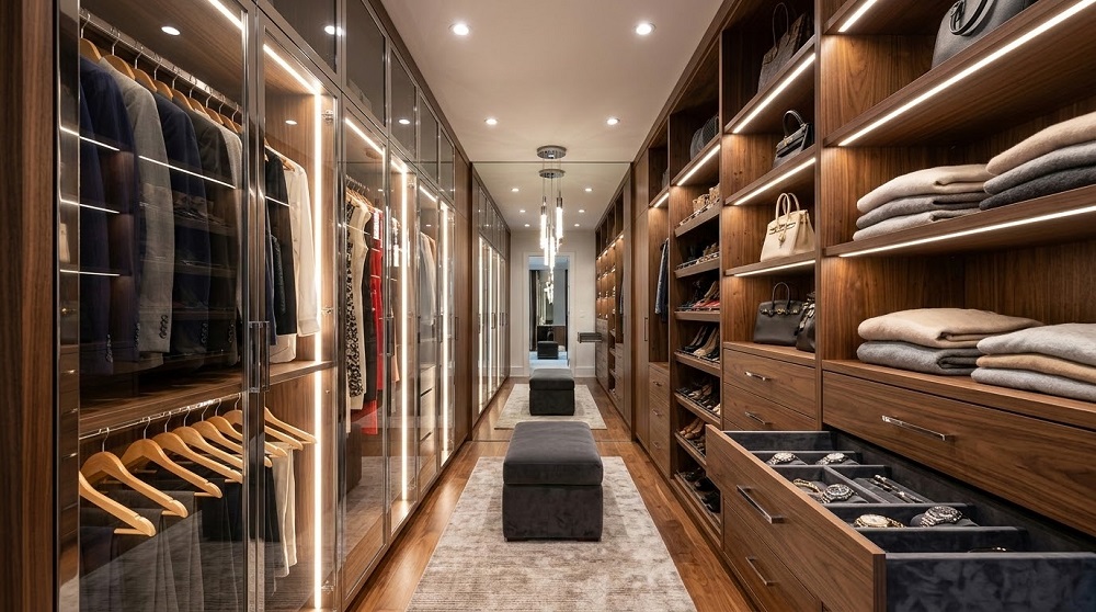 What Features Define a Luxury Walk-In Closet Experience